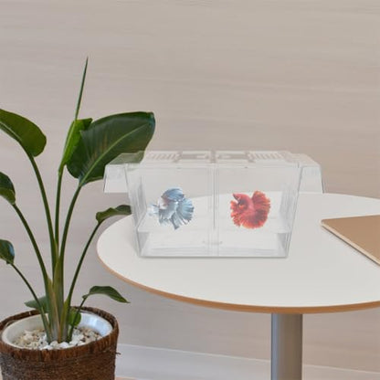 2pcs Fish Breeding Box with Double-Layer Floating Design Aquarium Nursery Incubator Hatchery Divider for Fry and Shrimp Cultivation