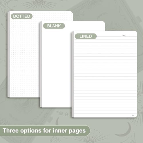 Blank Journal for Women Men, 192 Pages A5 Notebook Journal, Hardcover Notebook with 100Gsm Thick Pages, Leather Note Book for Writing, Travel, Business, Office, Prayer 5.7 x 8.3, Light Green - color: Light Green, style: Plain