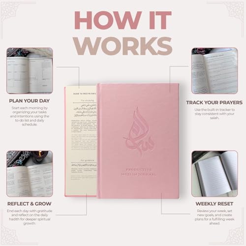 Salam Journal, Islamic Daily Planner with Prayer Tracker, Daily Hadith and Duas, Undated Layout & Tracing Quran Mushaf with Full Juz 1 to 30 | Ideal Book for Writing and Learning Quran Text Bundle