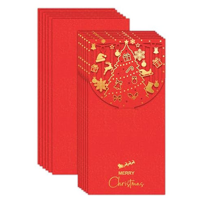 12PCS Christmas Gift Envelopes for Cash – Elegant Gold Foil Money Holders for Xmas, Birthday, Holidays, and New Year