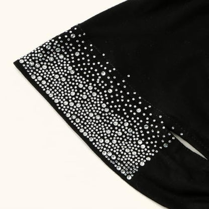 Hijab Undercaps Slouchy Beanies Cap Soft Hijab Caps Under Scarf for Women Muslim Jersey Inner Beain-Cap - color: Black