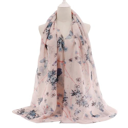 vimate Lightweight Scarf for Women Fashion Head Cover Hijab Cotton Voile Scarf Shawl Wrap for Spring Fall Winter Season - color: H1#.style 22