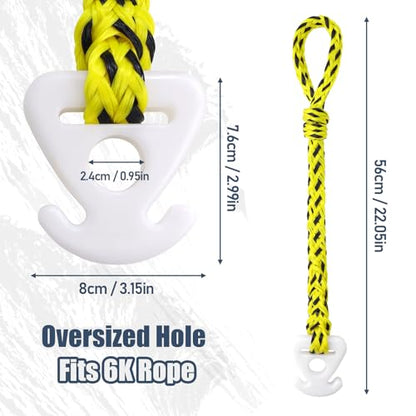 Tube Connector Boat Tow Rope, Quick Connect Tubing Ropes for 1-4 Rider - size: 1 pack