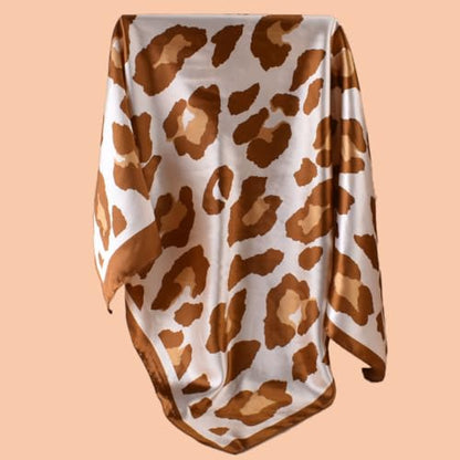 Head Scarf Hair Neck Scarves for Women Purse Bag Scarfs for Handbag Silky Satin Square Headscarf Fashion Hair Bandanas - color: Camel 2