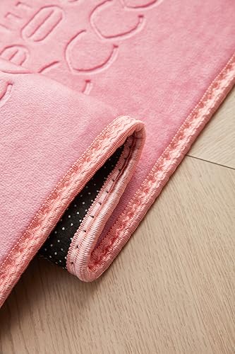 Prayer Rug Muslim Mat Islamic - Luxurious Velvet Turkish Prayer Rug Sajadah for Kids Men Women for Eid Travel Ramadan, Soft and Luxury (Pink) - color: Pink