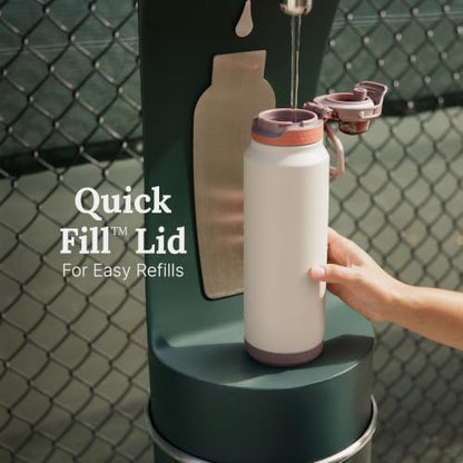 ZULU Powerfill Pro 32oz Stainless Steel Water Bottle - Checkmate Navy - color: Dark Navy, style: 32oz