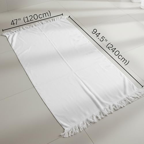 Modefa Plus Size Extra Large Ihram for Umrah Men Towel Set - Unsewn Ahram Hajj Essentials for Men Umrah Essentials Ehram - 120 x 240cm per Towel 2 Towels Turkish 100% Cotton 1250 Grams (XL Ihram) - style: XL Ihram