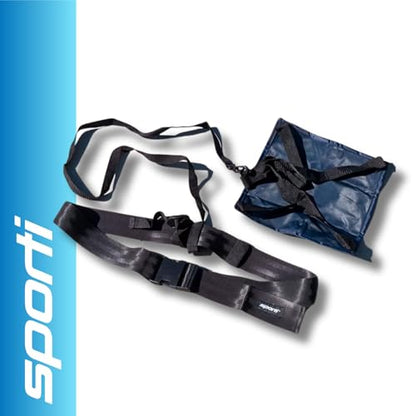 Sporti Swim Parachute - Stationary Swimming Harness, Training Belt, Swim Harness for Pool with High Durability - color: Navy Blue
