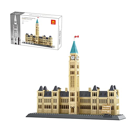 Wange Building Block Toys Canadian Parliament Buildings Model Set (608 Pieces) The World's Great Architecture Series Collectible Famous Landmarks Excellent Gift for Teens and Adults - color: Parliament of Canada - Ottawa