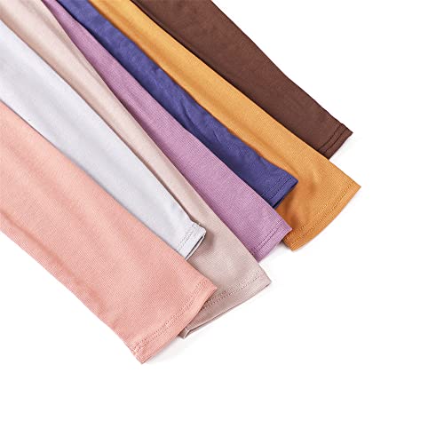 3 Pairs Women's Long Mold Cotton Gloves Sun UV Protection for Islamic Jersey Muslim Arm Sleeves Cover Hijab Arab Sunscreen - color: Green+coffee+khaki
