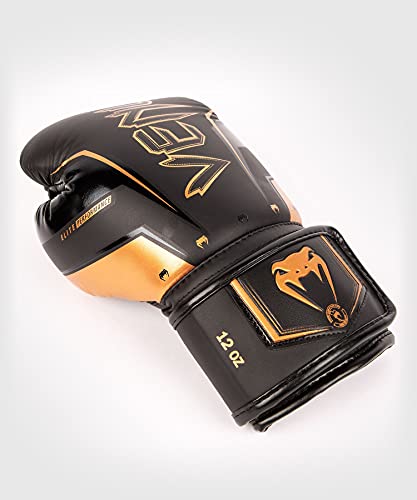Venum Elite Evo Boxhandschuhe - color: Black/Bronze, size: 12 oz