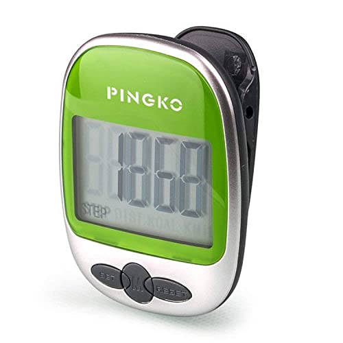 PINGKO Outdoor Multi-Function Portable Sport Pedometer Step/Distance/Calories/Counter - color: Green