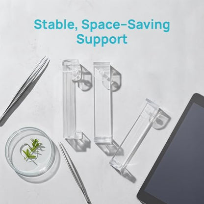 Kisangel 3pcs Clear Fish Tank Clip Bracket, Negative Pressure Fish Tank Mount, Wall Mount Clip Breeder Box Holder, Adjustable Glass Aquarium Edge Holder,