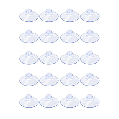 AQUANEAT 20 Packs Suction Cups 1.2 Inch Clear Sucker Pads Without Hook for Glass Home Organization Decoration - size: 1.2 in