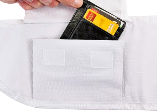 Generic Ihram Belt for Hajj and Umrah - Adjustable Size with Front Pockets and Zippered Compartments