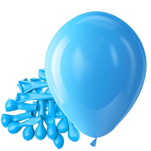 Bezente Blue Balloons Latex Party Balloons - 150 Pack 5 inch Matte Small Light Blue Helium Balloons for Birthday Wedding Bridal Shower Gender Reveal Party Decorations - color: 09-blue-g65, size: 5inch (Small)