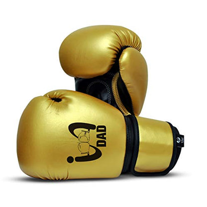 Ultimate - I Boxing Dad - Kids Boxing Gloves MMA Boxing Muay Thai Bag Work - color: Gold, size: 6 Oz