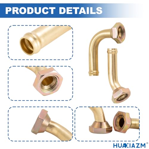 2pcs Transmission Line Fitting Brass 3/8in Tube for Accord 2.2L 1995-1997 | for Accord 1994, Prelude 1997-2001, CL 2.3L 1998-1999, CL 2.2L 1997, Radiator Transmission Line Fittings (M14x1.5 Thread)