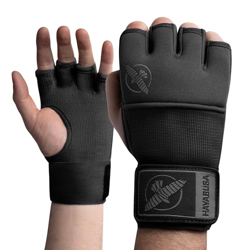 Hayabusa Deluxe Quick Wraps for Men and Women - Boxing & Martial Arts Hand Wraps - color: Black, size: Small