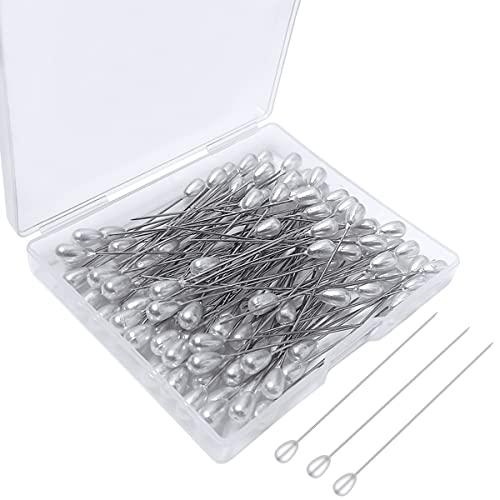 100 Pcs Corsage Pins Teardrop Pearl Pins Sewing Wedding Bouguet Pins