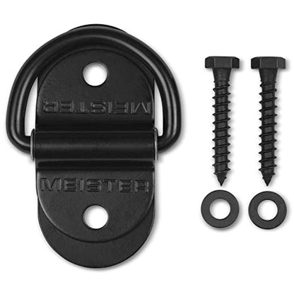 Meister Double-End Heavy Bag D-Ring Floor Anchor Mount - Black