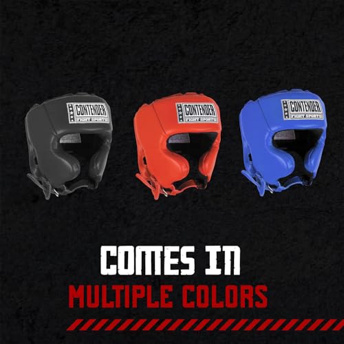 Contender Fight Sports Competition Boxing Muay Thai MMA Sparring Head Protection Headgear with Cheeks - color: Red, size: Small (New)
