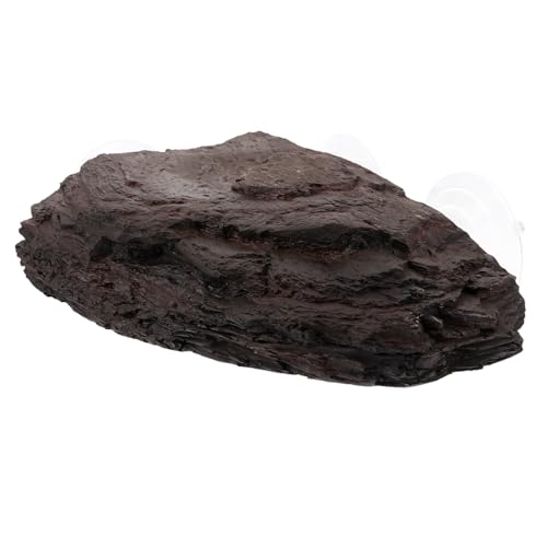Totority Turtle Basking Platform with Climbing Ramp Aquarium Resin Resting Stand for Tortoises and Reptiles Durable Safe and Decorative Turtle Tank Accessory for Freshwater and Saltwater