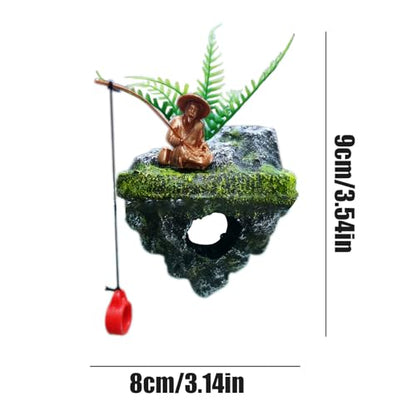 Fish Decorations for Tank, Resin Floating Island, 3.54x3.15x2.28 Inch Strong Build Gear, Realistic Tool, Stylish Aquarium Aid with Compact Design, Accessory Helper for Betta Hermit Crab Saltwater Home