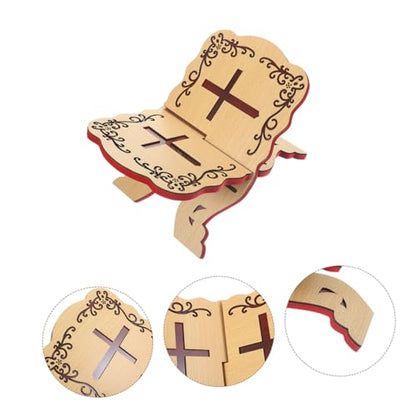 COHEALI Wooden Quran Holder Book Stand Detachable Reading Rack Compact Desktop Bookshelf for Quran Bible Piano Scores and Study Materials