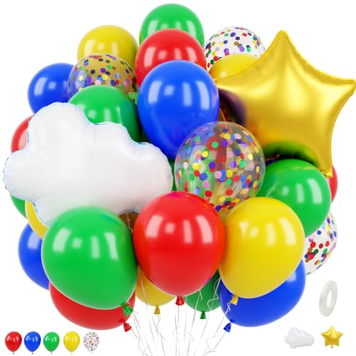 Red Yellow and Blue Balloons for Birthday Party Carnival Circus Party Decor - color: Red Blue Red, size: 30PC