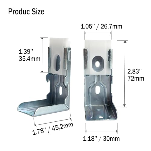 4 Pack Zebra Shades Mounting Brackets, Window Treatment Repair Kit - Heavy Duty Metal Blinds Bracket Support for 1-1/2"(38mm) Zebra Shades and Blinds