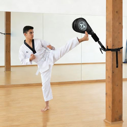 Taekwondo Kick Pad Target, Kicking Pads with Mounting Bracket for Martial Arts Training Tae Kwon Do Karate Kickboxing, Hands-Free - size: 2 Kicking Targets