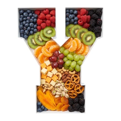 10 Inch Plastic Fillable Letter for Charcuterie, Party Table Centerpiece, Waterproof (Y Style) - style: Y Style