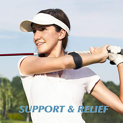 AGPTEK Elbow Brace for Tendonitis and Tennis Elbow 2 Pack, Tennis Golfers Elbow Support Arm Band Pain Relief Elbow Wrap Weightlifting Elbow Strap with Compression Pad for Men & Women, Grey - color: Gray