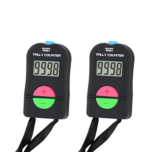 Pack of 2 Pieces, Digital Hand Tally Counter Small Golf Sports Counter, Electronic Add/Subtract Manual Clicker