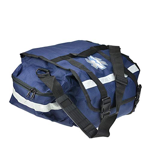 Dealmed First Responder Trauma Bag - Empty EMS Equipment Kit - Blue Professional Emergency Organizer - color: Blue