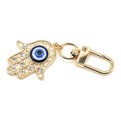 Evil Eye Keychains Car Key Ring Bag Purse Charm for Women Men - Good Luck Amulet Protection - color: J