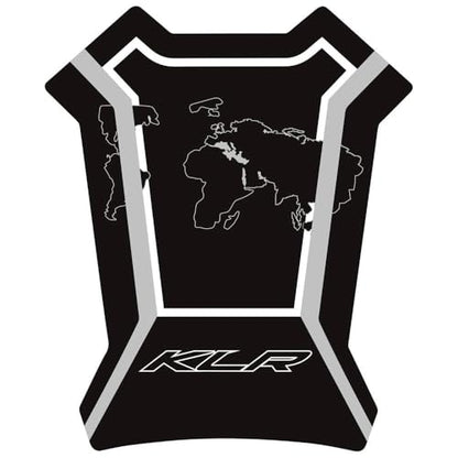 KLR650 Tank PAD Front Side Tank Pad Fuel Stickers Compatible with Klr650 2022-2025 3D Gel Tank Fuel Gip Decal KLR650 Sticker Pad(Black) - color: 1441-1 Black