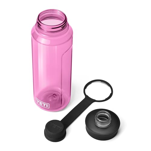 YETI Yonder Water Bottle with Yonder Tether Cap, Lightweight, Leakproof and BPA-Free - color: Power Pink, size: 34 Ounces