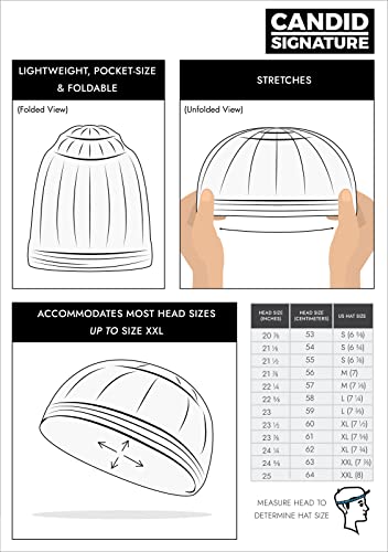 Breathable Cotton Stretchy Kufi for Men in Cool Designs - Helmet Liner - color: Navy Blue and White With Gold Stripes