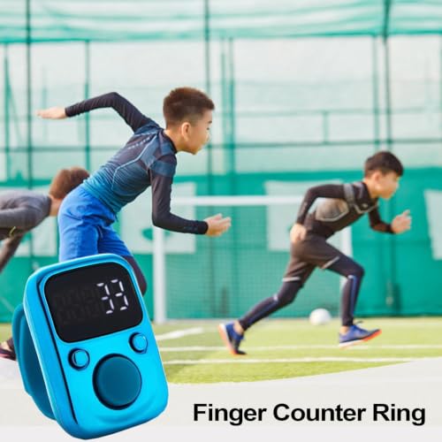 Clicker Counter Portable Hand Finger Counting Clicker | Smart for Family Friends Home Young People Elderly Office Daily Wear - color: Blue