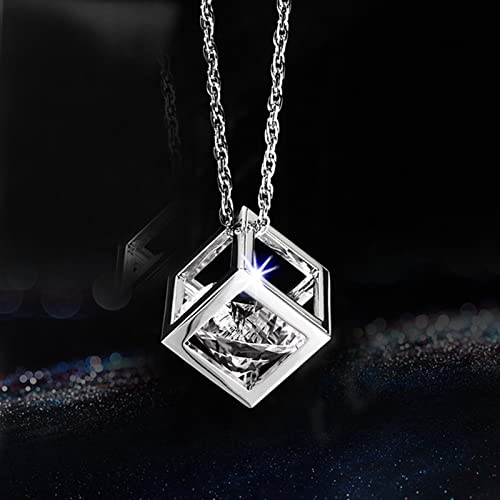 Bling Diamond Cube Car Rear View Mirror Charms, Crystal Rhinestone Cube Hanging Ornament for Automotive, Home Decor (Clear) - color: Clear