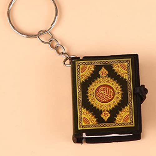 Generic Retro Small Ark Pendant Keychain The Koran Muslim Bag Decor Charms, Black, 3.5x4cm