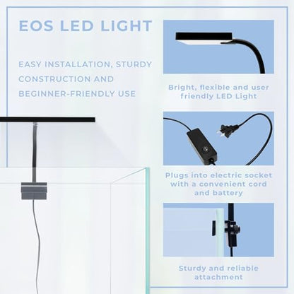 EOS LED Aquarium Light - Adjustable Gooseneck for Fish Tanks - Full Spectrum Nano Tank Lighting - N5 White - color: N5 White