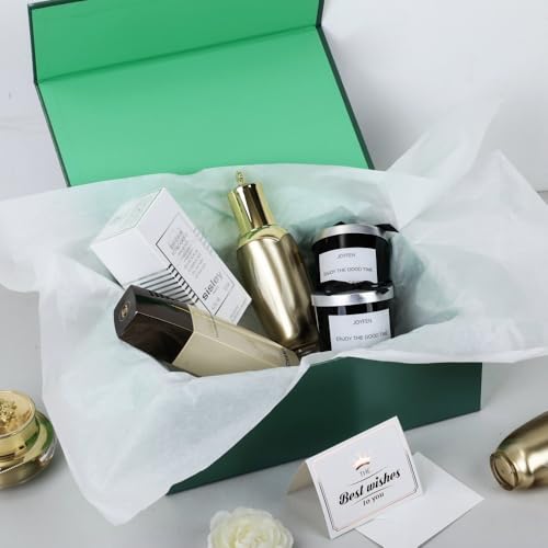 UoeRing 1 Pcs Green Gift Box 11.5x8x4 Inch with Magnetic Lid | Collapsible Luxury Present Box,for Birthday,Christmas Holiday Gift Includes Card,Ribbon,Tissue Paper & Shredded Filler - color: 11.5x8x4 Inch-Green-Pack of 1