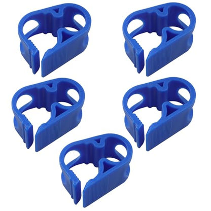 Plastic Tubing Hose Clamps, 1/4"-1/2", Blue, Pack of 5 | Adjustable Tube Clamp, Flow Control, Laboratory Pinch Valve, Shut Off Hose Clips