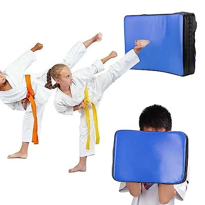 Taekwondo Curved Foot Target, Ergonomically Designed Muay Thai Pad for Training, Curved Kickboxing Strike Shield for Martial Arts, Taekwondo, Karate - color: Blue
