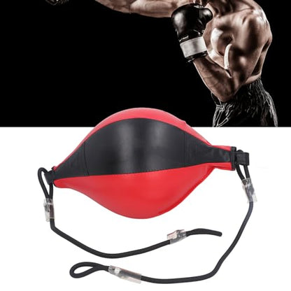 Double End Punching Bag, PU Leather Boxing Ball for Training with Adjustable Cord, Improve Reflexes and Speed for All Skill Levels