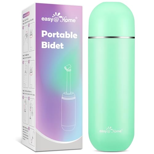 Easy@Home Portable Bidet for Travel: Peri Bottle for Postpartum Care - Handheld Sprayer for Women & Men | 380ml(12.8oz) Large Personal Hygiene Cleaning Bottle | BPA-Free | EPB-01 Green - color: Green