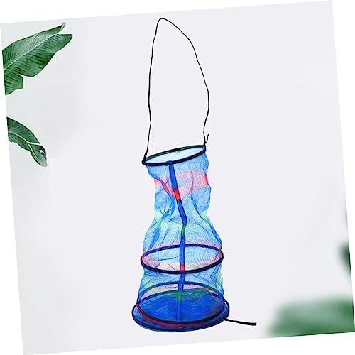 Toyvian Nylon Mesh Fish Net Portable Fishing Gear Decorative Fish Basket Small Easy Setup